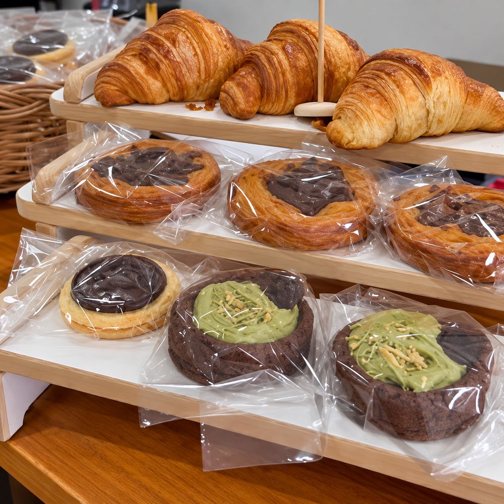 Croissants y cookies del café